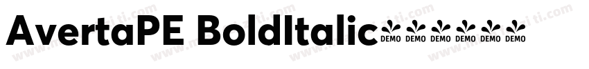 AvertaPE BoldItalic字体转换